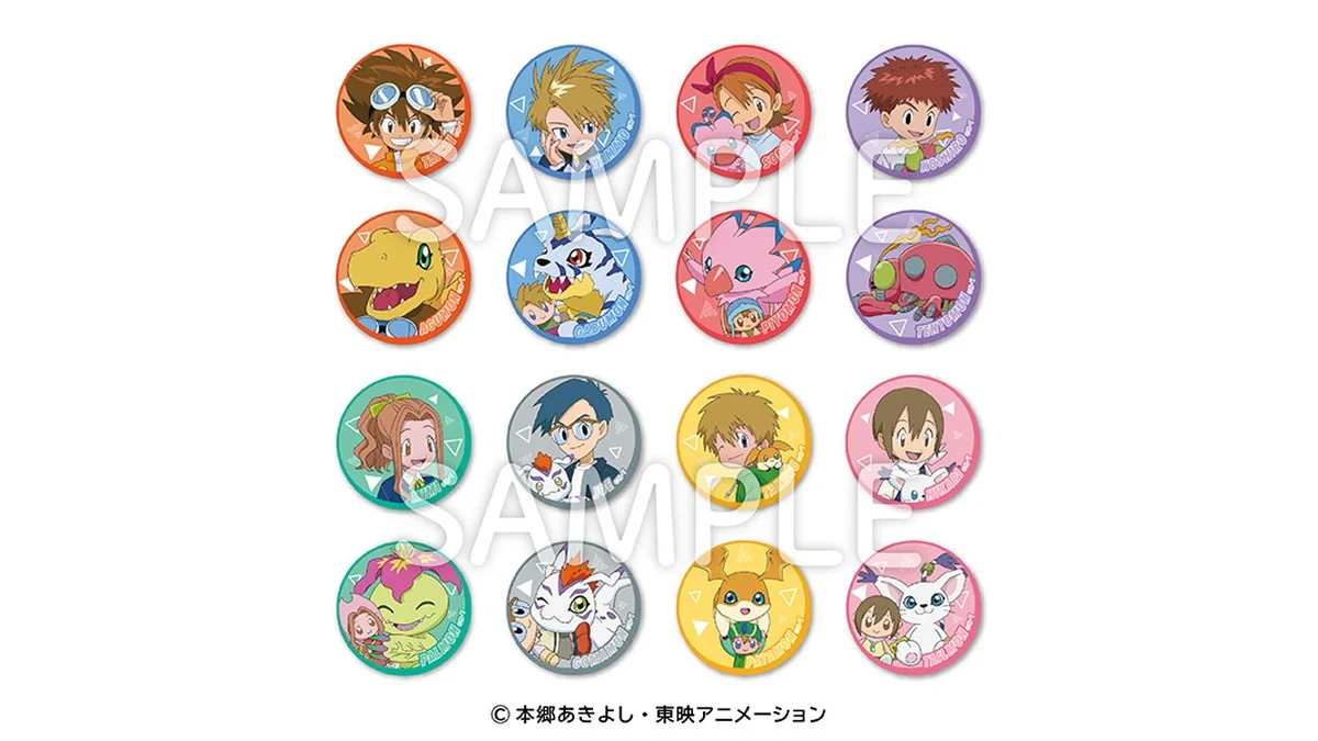 デジモンアドベンチャー　トレーディング缶バッジ　ぬいぐるみテーマver.