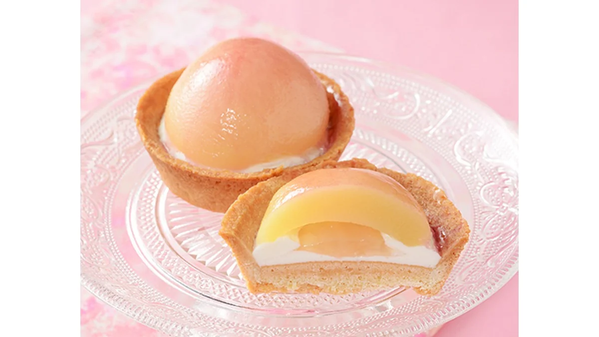 ごろっと1/2個分！桃のタルト