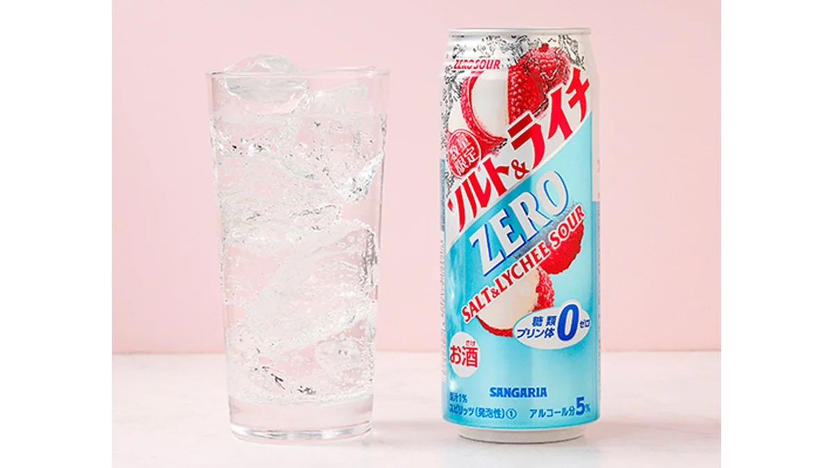 サンガリア　ゼロサワー　ソルト＆ライチ　500ml