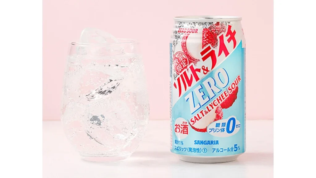 サンガリア　ゼロサワー　ソルト＆ライチ　350ml