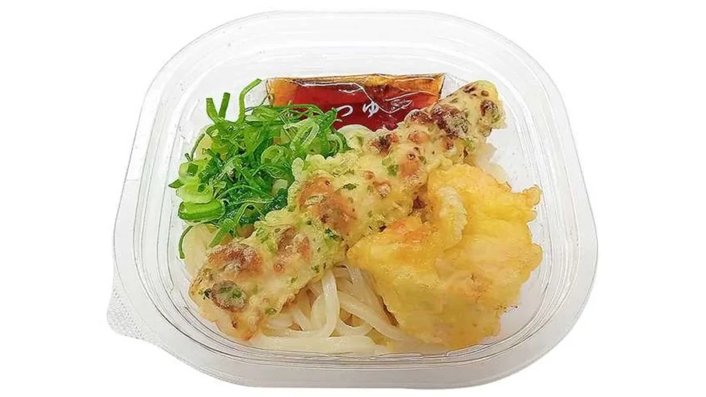 国産鶏むね天ちくわ磯辺天冷しぶっかけうどん