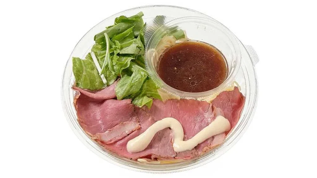 冷製パスタ　ローストビーフわさび醤油仕立て