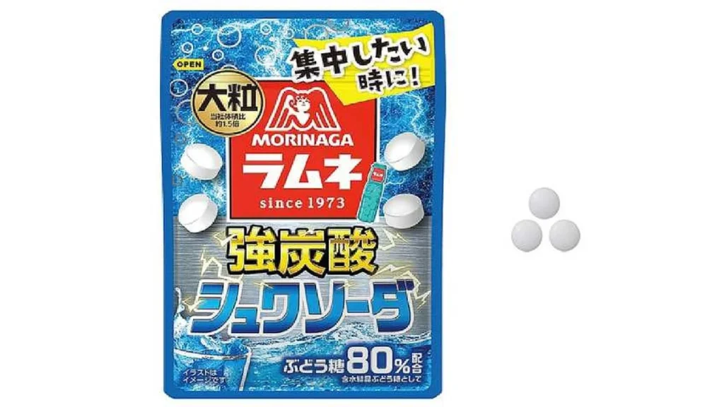 森永　大粒ラムネ　強炭酸シュワソーダ